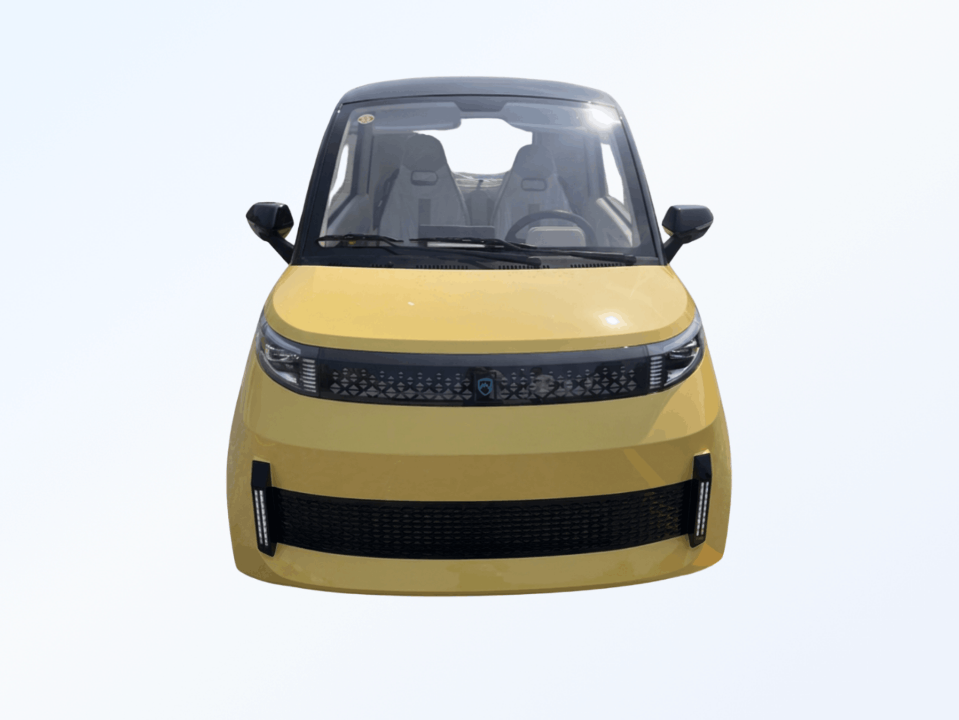 Kleinmobil Microcar City – Frontansicht in Gelb