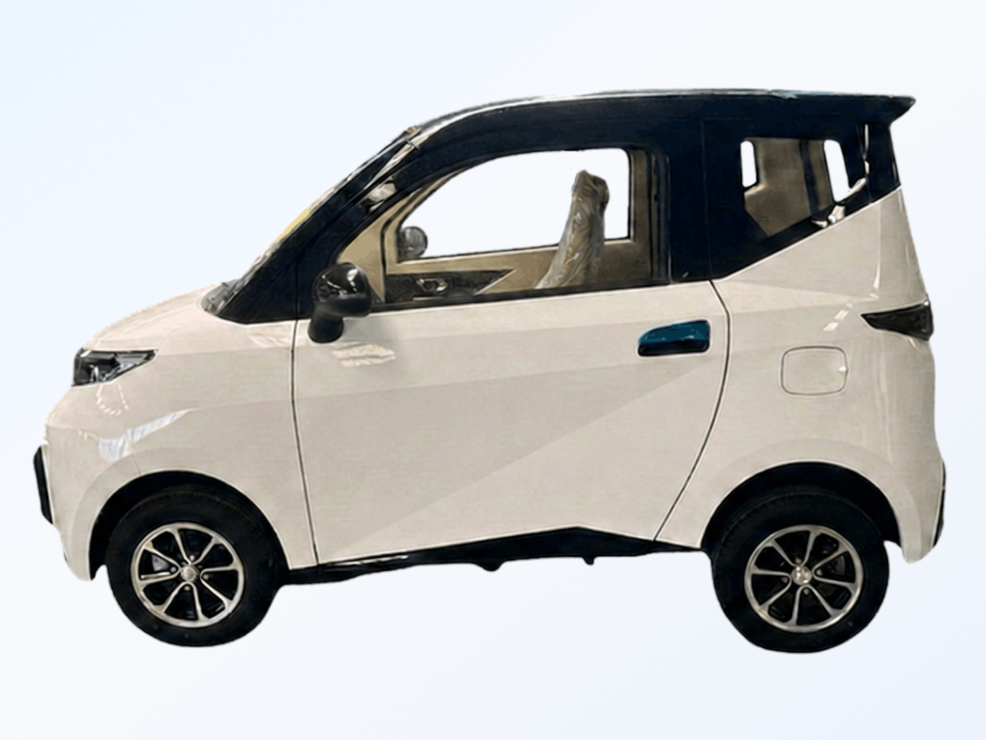 Kleinmobil Microcar City – Seitenansicht in Weiß